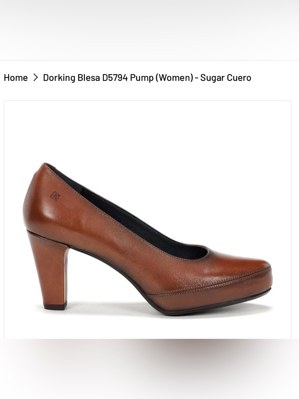 🔥🔥Dorking Blesa Women's Leather Pump in Cognac Brown Size 10 🔥🔥